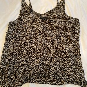 Animal Print Sleeveless Blouse